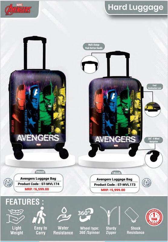 Avengers black luggage trolly bag Avengers black luggage trolly bag