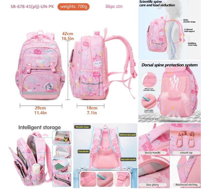 Unicorn pink candy school bag Unicorn pink candy school bag
